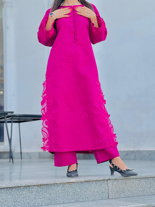 ZZ-101(3PC Stitched Long Kurta)
