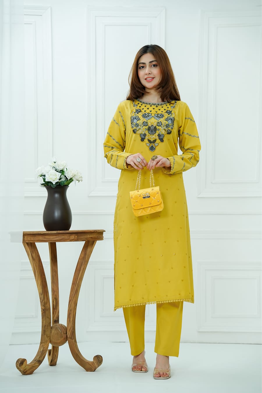 LL-107 (2PC Stitched Cotton Embroidered)