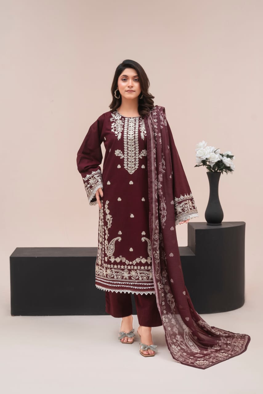 ZS-121 (3PC Stitched Print) Zeen Store