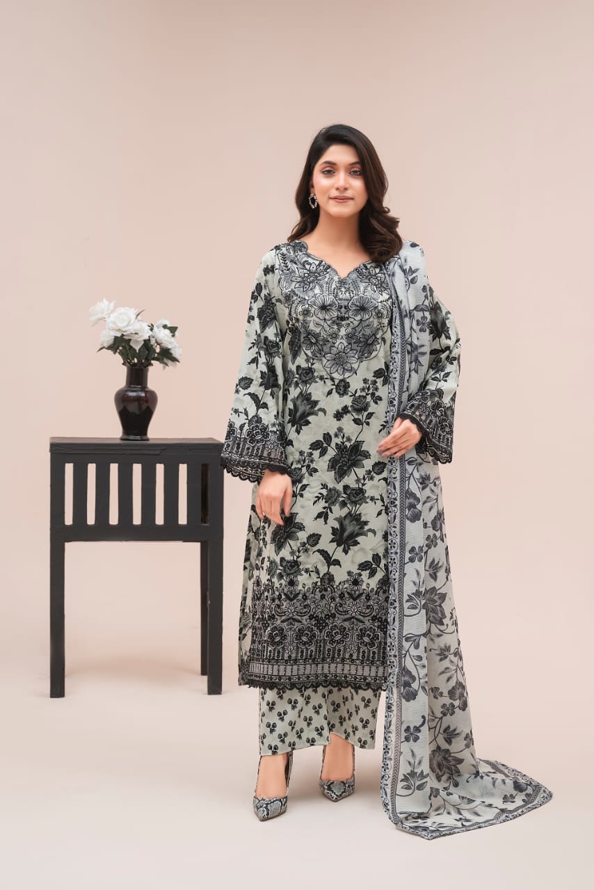 ZS-132 (3PC Stitched Print) Zeen Store