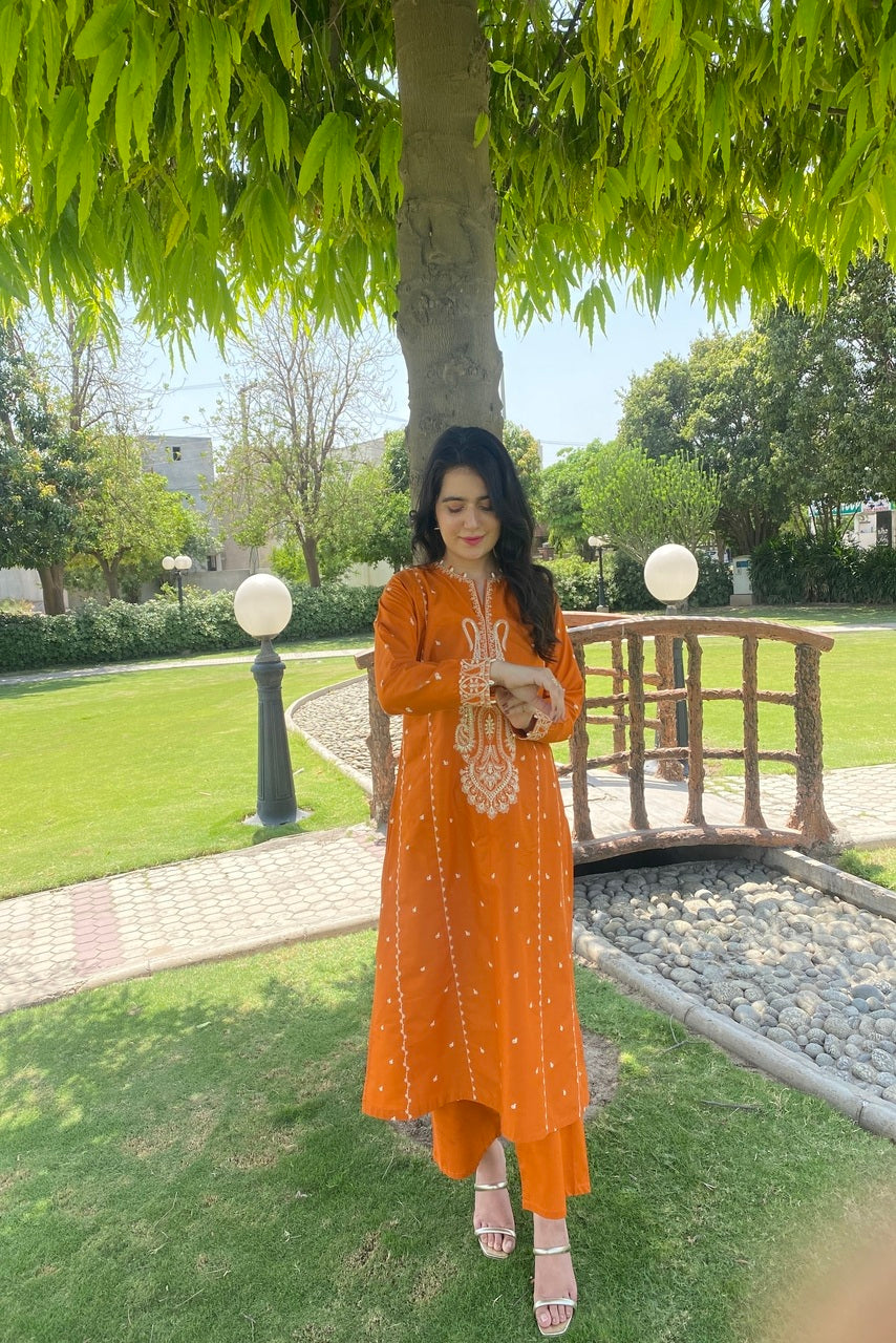 LL-105 (2PC Stitched Cotton Embroidered) Libas-e-Luxe