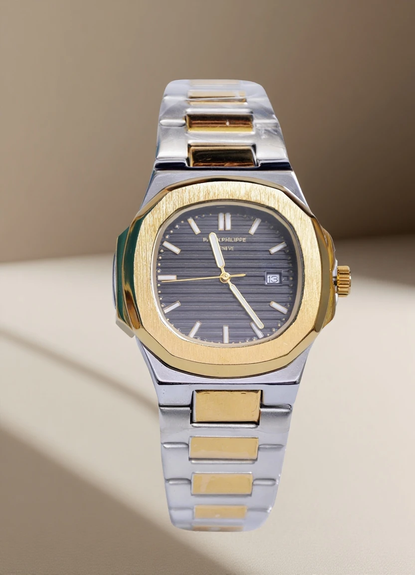 ZS-152 PATEK-PHILIPPE-Golden(Classic STAINLESS STEEL MEN WATCH) Zeen Store