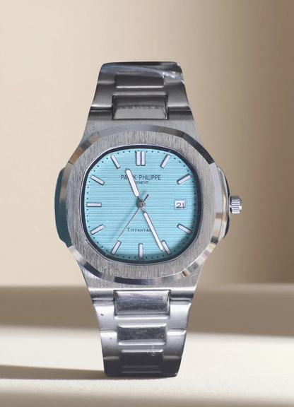 ZS-153 PATEK-PHILIPPE-Light-Blue (Classic STAINLESS STEEL MEN WATCH) Zeen Store