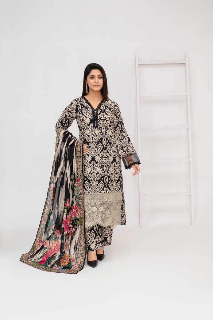 ZS-113 (3PC Stitched Print)  Zeen Store