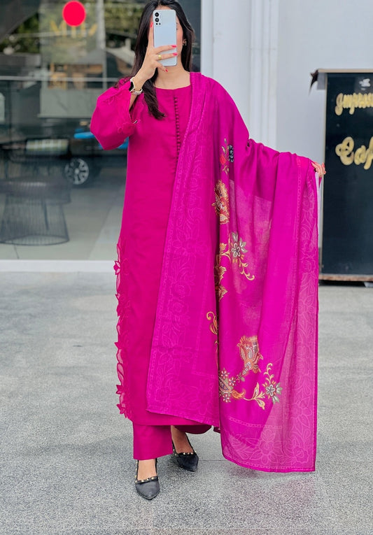 ZZ-101(3PC Stitched Long Kurta)