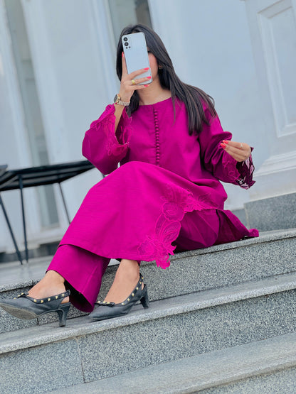 ZZ-101(3PC Stitched Long Kurta)