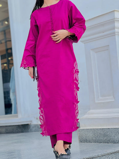 ZZ-101(3PC Stitched Long Kurta)