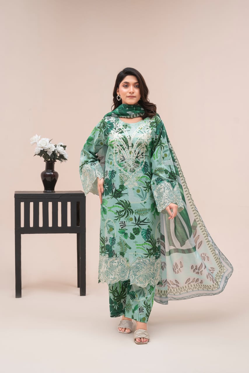 ZS-126 (3PC Stitched Print) Zeen Store