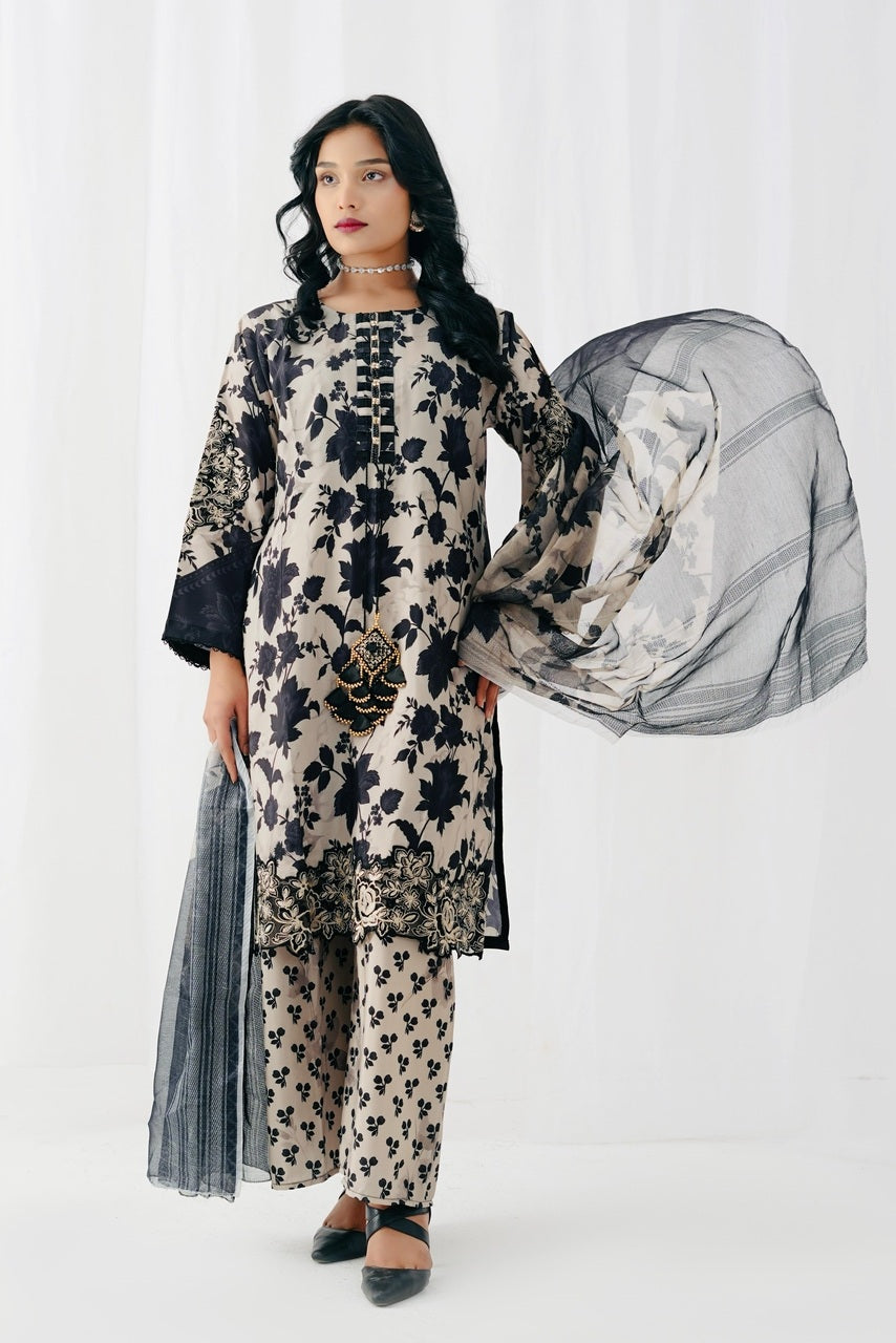 ZS-136 (3PC Stitched Print) Zeen Store