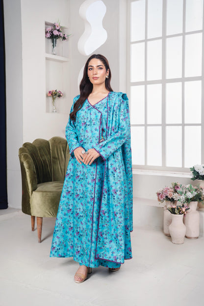 ZS-129 (3PC Stitched Print) Zeen Store