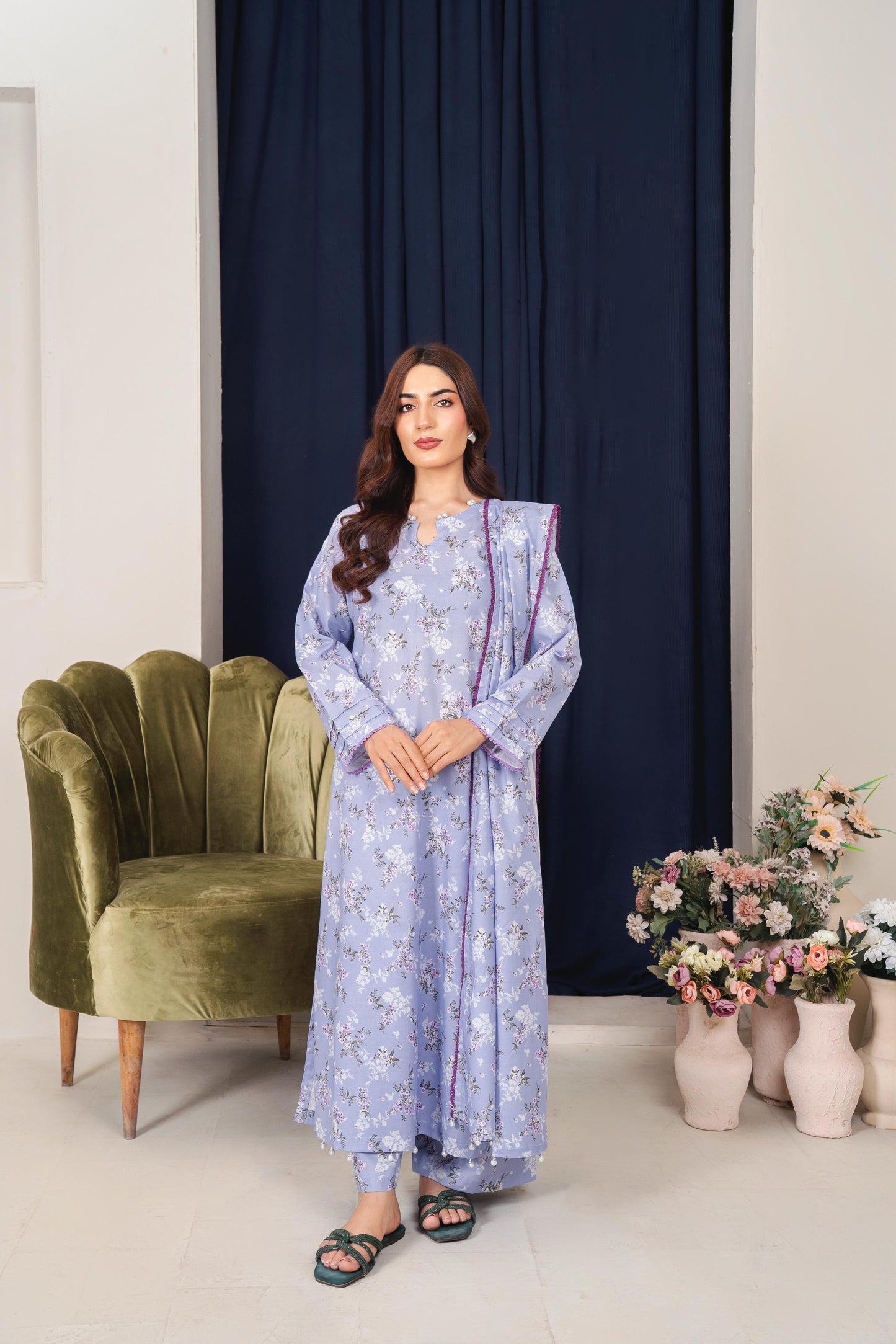 ZS-130 (3PC Stitched Print) Zeen Store
