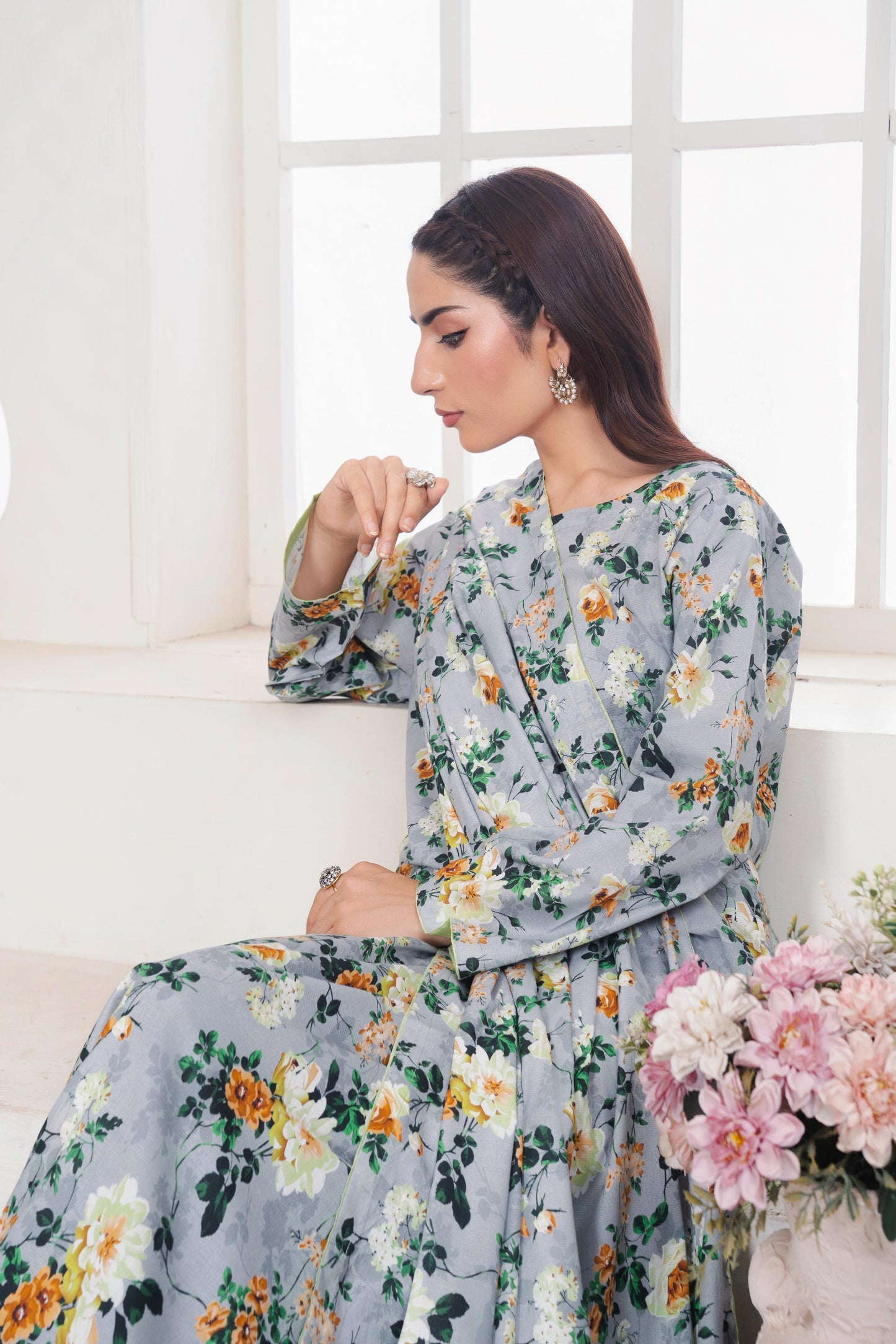 ZS-131 (3PC Stitched Print) Zeen Store