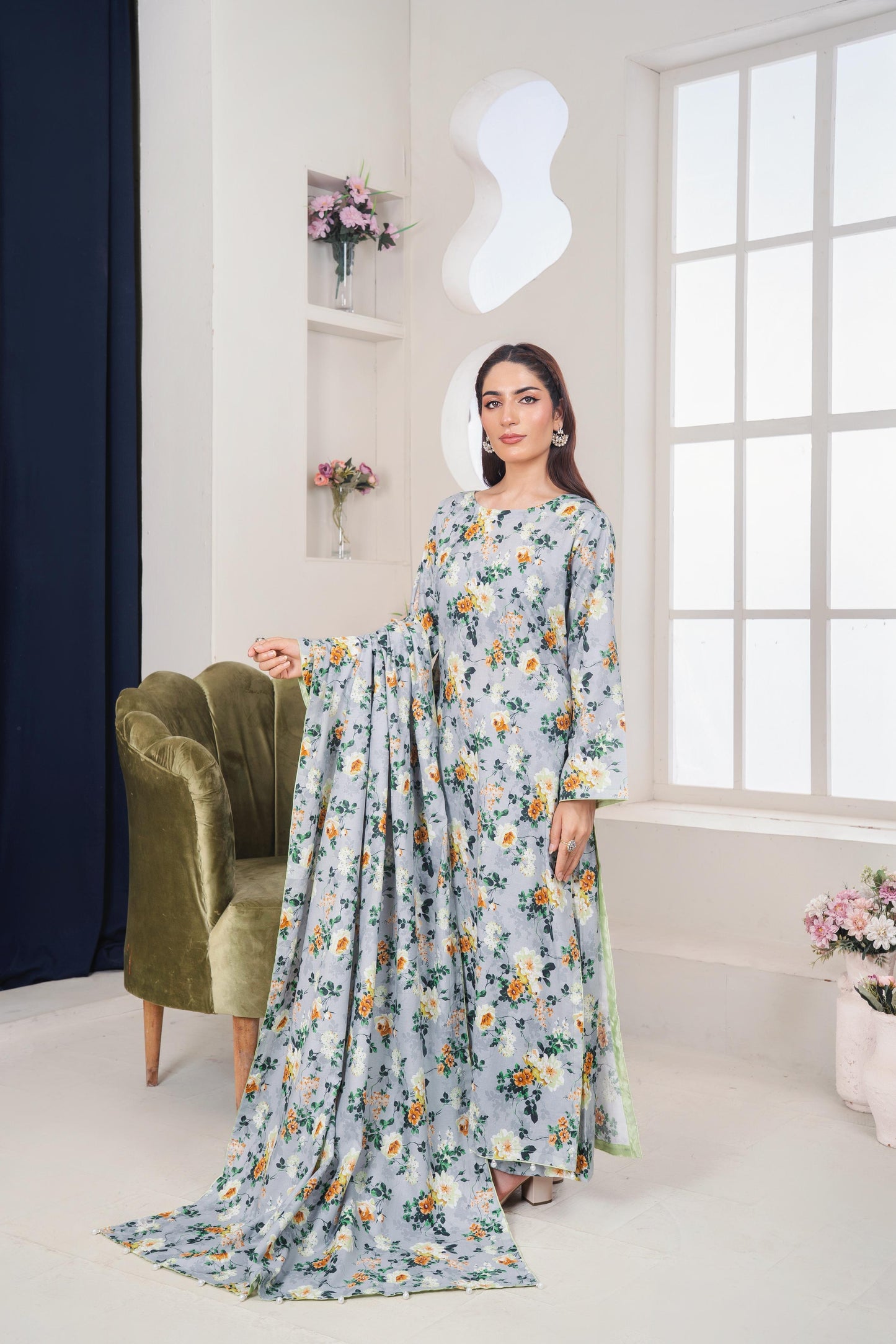 ZS-131 (3PC Stitched Print) Zeen Store