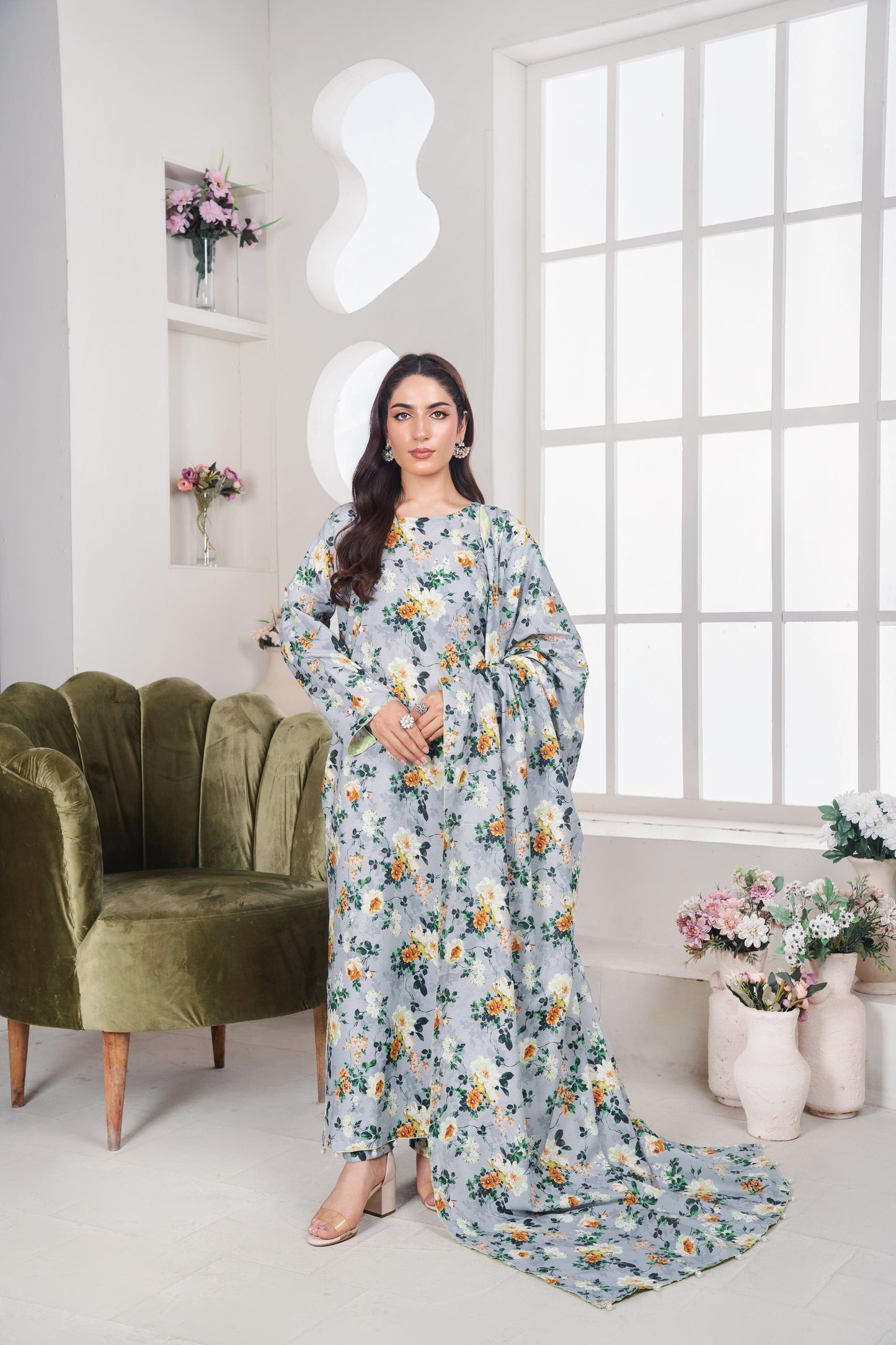 ZS-131 (3PC Stitched Print) Zeen Store