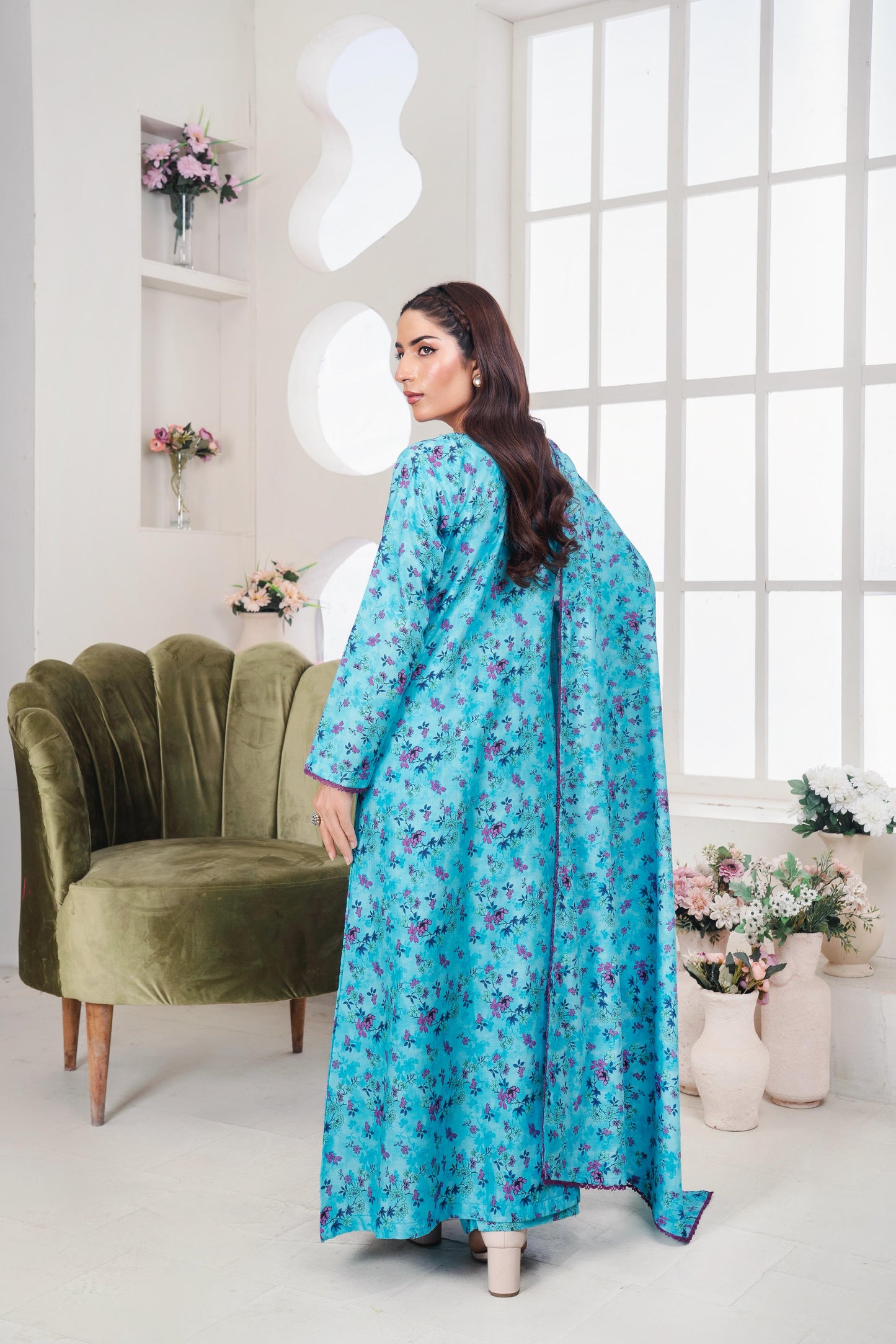 ZS-129 (3PC Stitched Print) Zeen Store