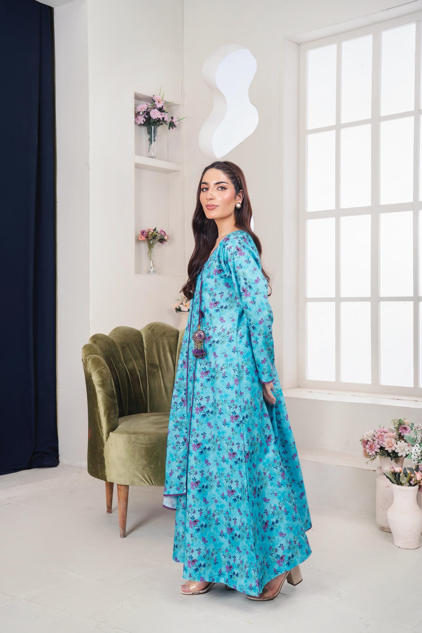ZS-129 (3PC Stitched Print) Zeen Store