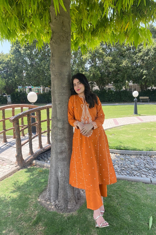 LL-105 (2PC Stitched Cotton Embroidered) Libas-e-Luxe