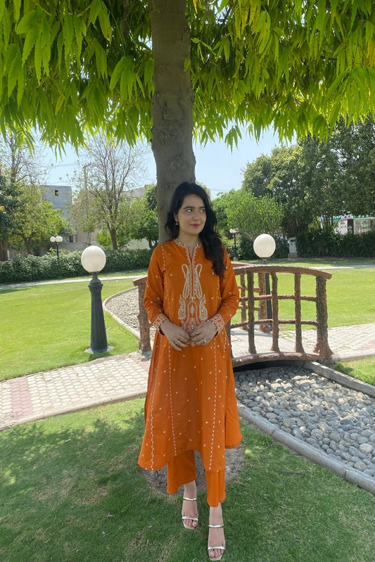 LL-105 (2PC Stitched Cotton Embroidered) Libas-e-Luxe