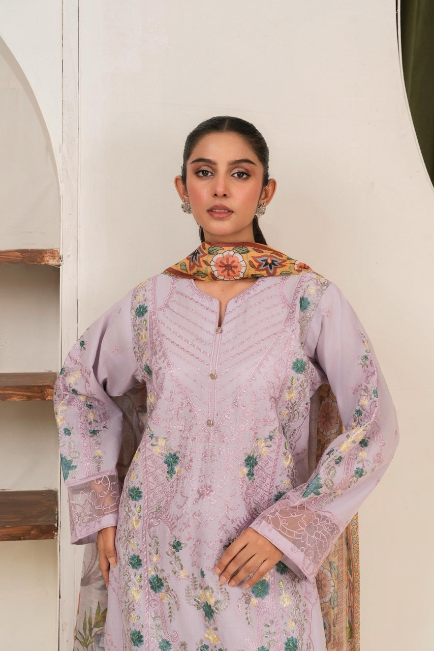 ZS-134 (3PC Stitched Embroidered ) Zeen Store