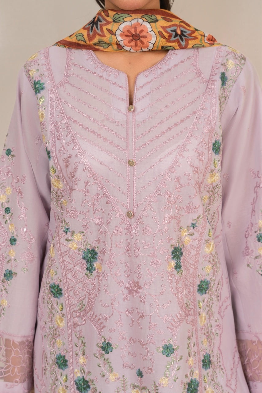 ZS-134 (3PC Stitched Embroidered ) Zeen Store