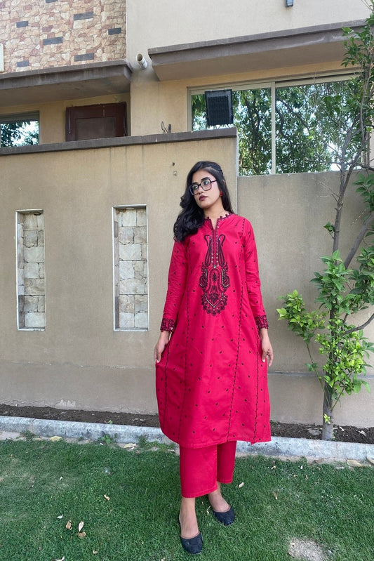 LL-109 (2PC Stitched Cotton Embroidered) Libas-e-Luxe
